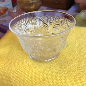 Vintage depression glass sherbet dish